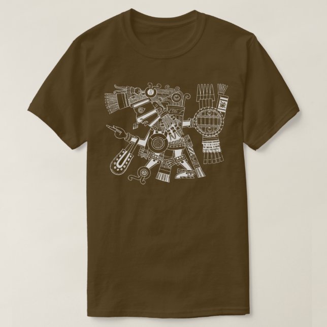 T-shirt Maya patron deity Tezcatlipoca warrior Aztec India (Design devant)