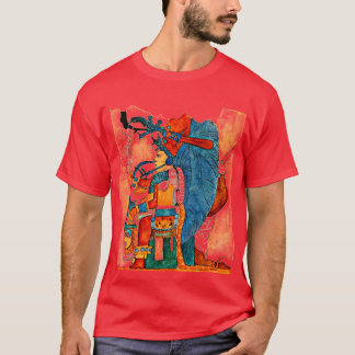 T-SHIRT MAYAN RED T SHIRT IMPRIMER SUR MENUS SHIRT