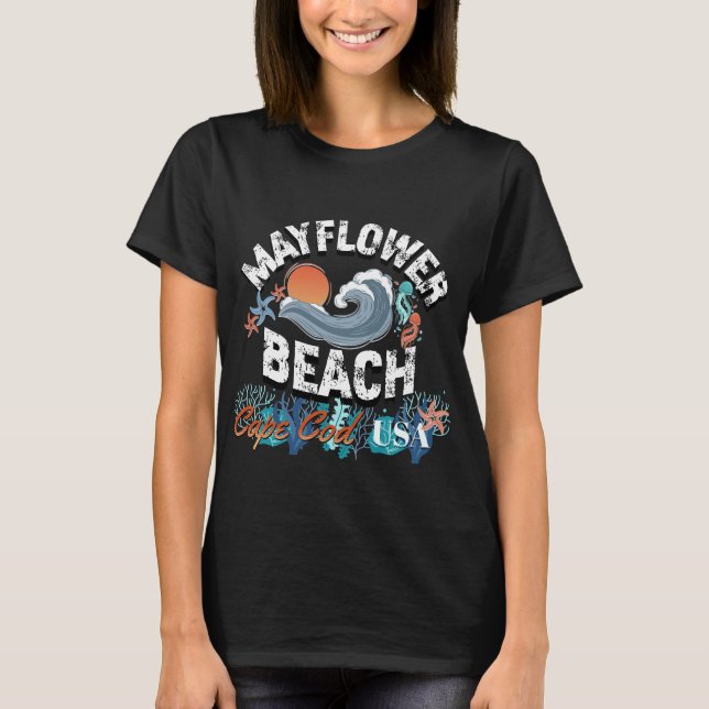 T-shirt Mayflower Beach, Cape Cod (Devant)