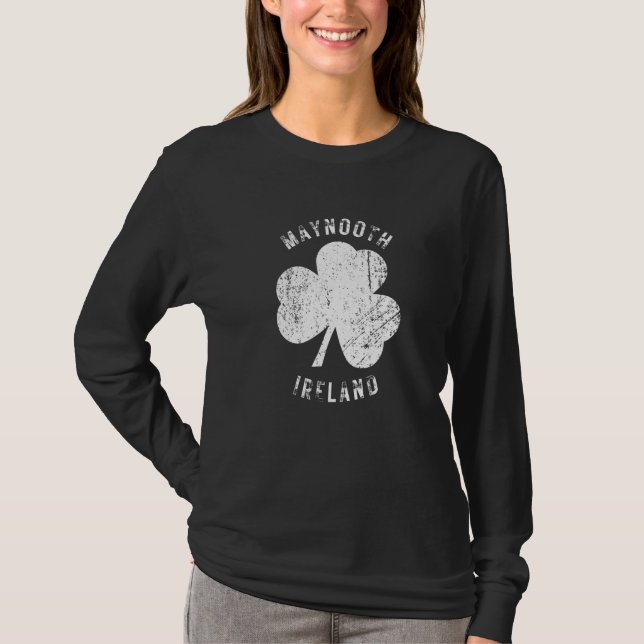 T-shirt Maynooth Irlande Trèfle Vintage Aspect Abîmé (Devant)