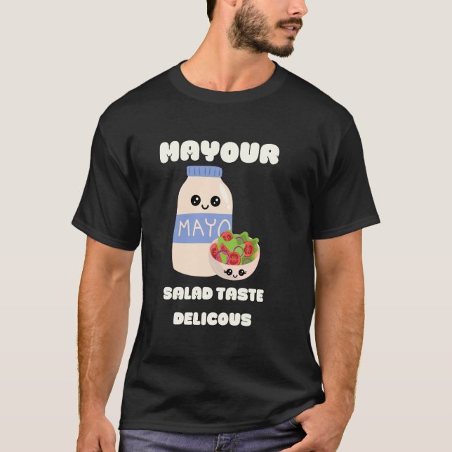 T-shirt mayo mayonaise mayonnaise cute kawaii mayo salad f (Devant)
