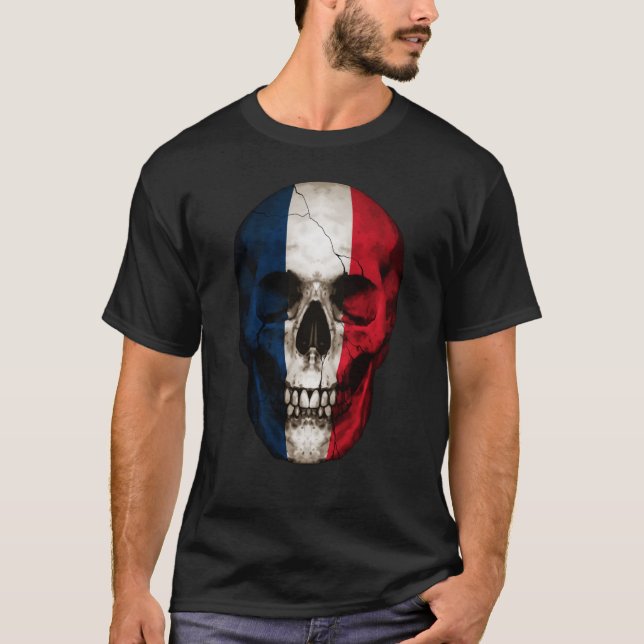 T-shirt Mayotte Drapeau Crâne Maorais Racines Fière Patrio (Devant)