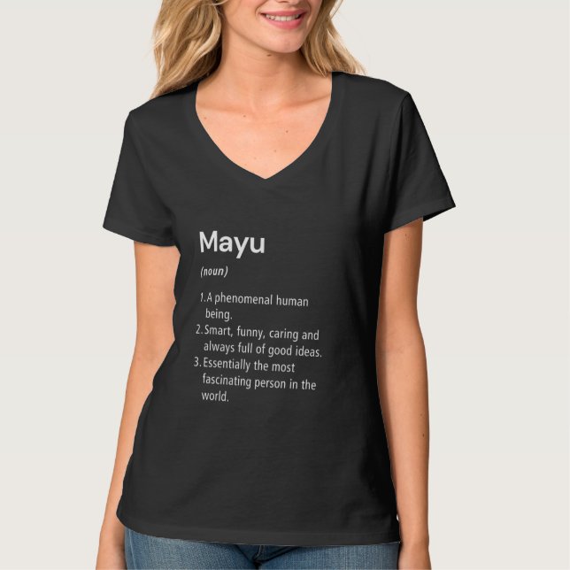 T-shirt Mayu Nom Définition Drôle Dictionnaire (Devant)
