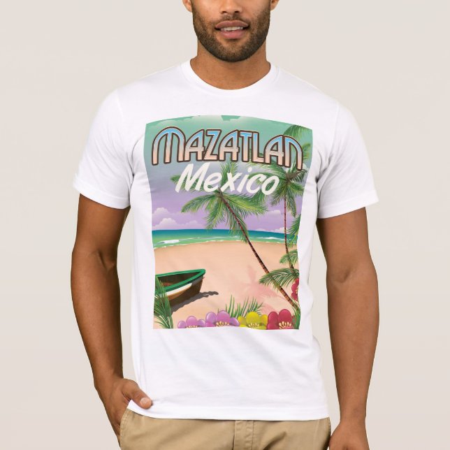 T-shirt Mazatlan Beach Mexico Beach affiche de voyage (Devant)