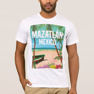 T-shirt Mazatlán Mexique affiche de voyage Vintage sur la