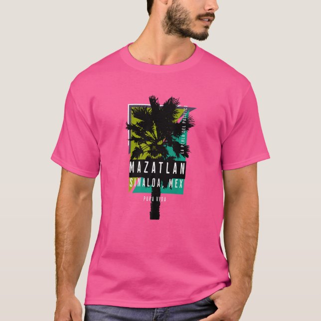 T-shirt Mazatlan Sinaloa Perla Del Pacifico Pura Vida (Devant)