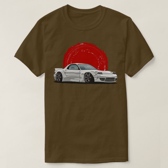 T-shirt Mazda argenté RX7 fd (Design devant)