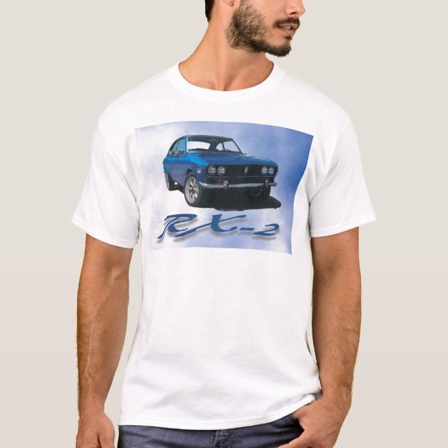T-shirt Mazda Rx-2 bleu (Devant)