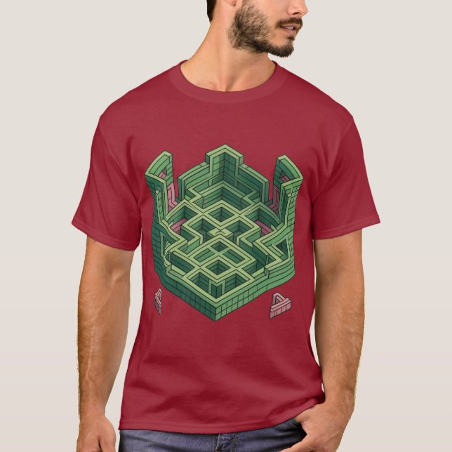 T-shirt Maze d'Escher : Puzzle géométrique complexe (Devant)