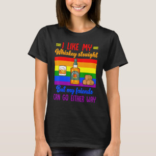 T-shirt Mb35 J'Aime Mon Whiskey Droit Mes Amis Peuvent All