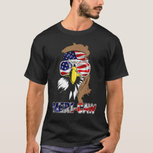 T-shirt Mb35 Mullet Eagle Meri-Caw 4 juillet Indépendance