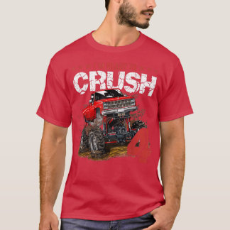 T-shirt mb 4th Birthday Je suis prêt Crush Monster Truck B