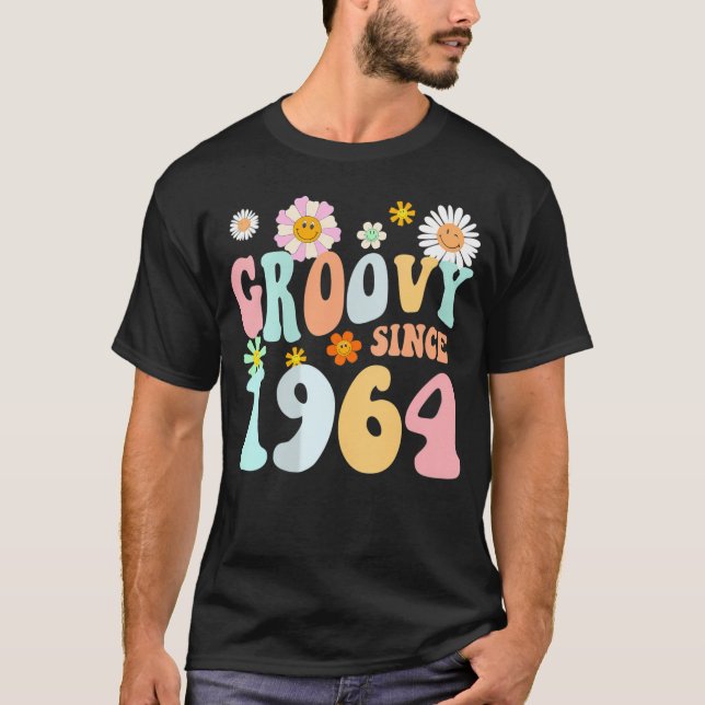 T-shirt Mb Super Depuis 1964 Hippie Flower 58E Anniversair (Devant)