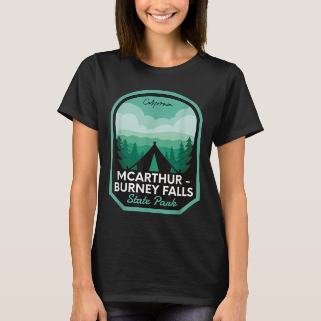 T-shirt Mcarthur Burney Falls State Park Ca Camping (Devant)