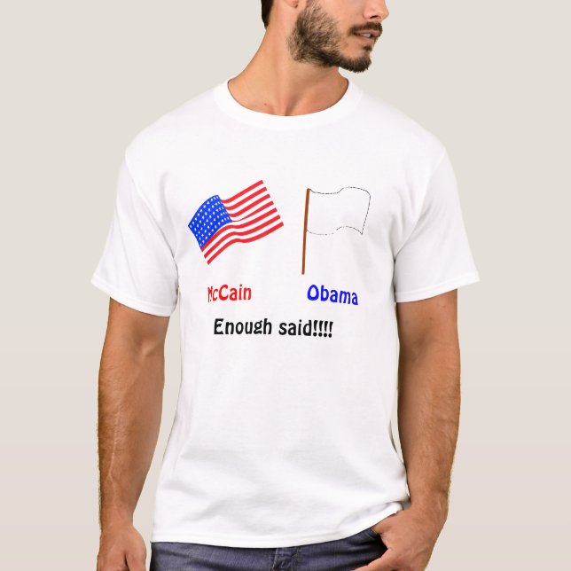 T-shirt McCain ou Obama.  Asse'ont indiqué ! (Devant)