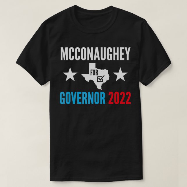 T-shirt McConaughey Pour Le Vote Du Gouverneur Teas (Design devant)