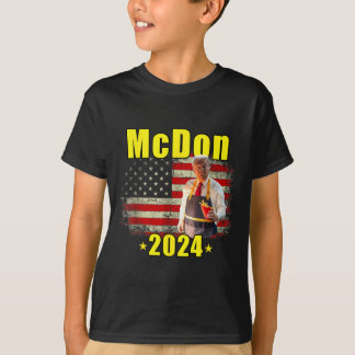 T-shirt Mcdon 2024 Funny Donald Trump French Fry Cooking F