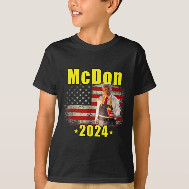 T-shirt Mcdon 2024 Funny Donald Trump French Fry Cooking F (Devant)