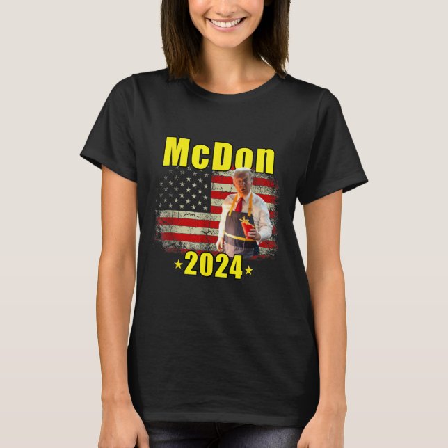 T-shirt Mcdon 2024 Funny Donald Trump French Fry Cooking F (Devant)