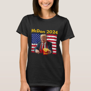 T-shirt Mcdon Drôle Donald Trump Frites Cuisine Frites 