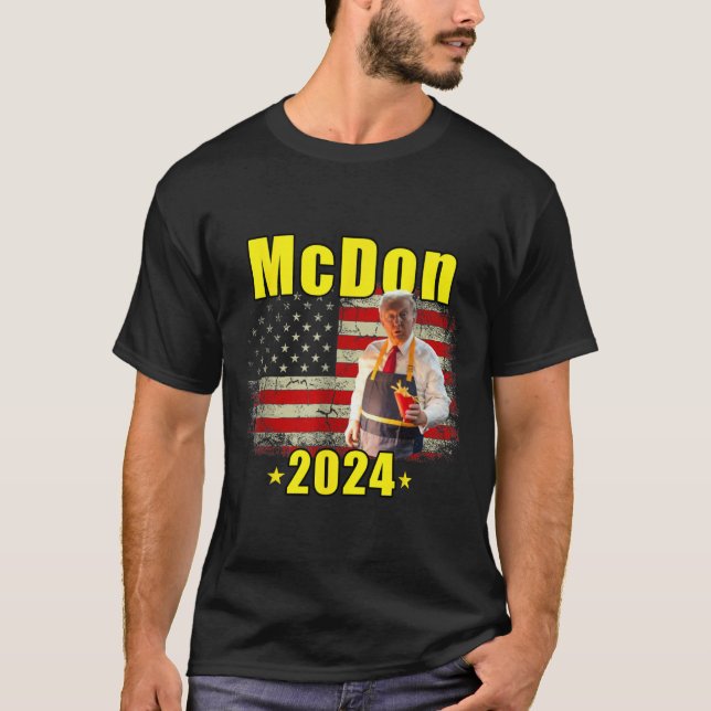 T-shirt Mcdon Funny Donald Trump French Fry Cooking Fries  (Devant)