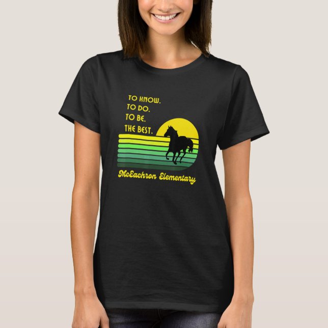T-shirt Mceachron Élémentaire Mustangs À Savoir Faire À (Devant)