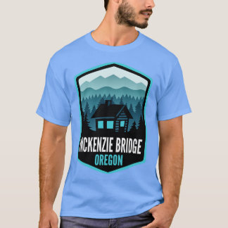 T-shirt McKenzie Bridge Cabine de la ville d'Oregon Mounta