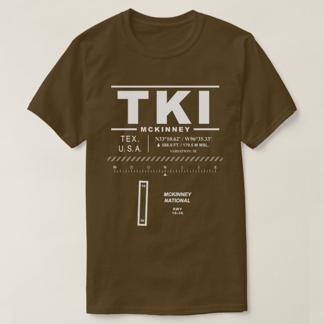 T-shirt McKinney National Airport TKI (Design devant)