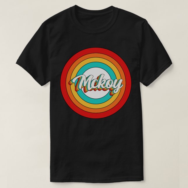 T-shirt Mckoy Nom Chemise Vintage Cercle Mckoy (Design devant)
