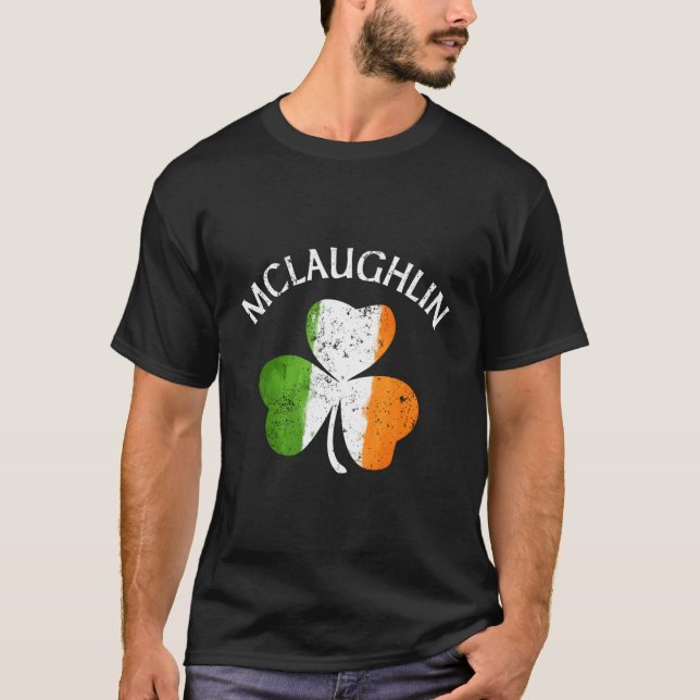 T-shirt Mclaughlin Irish Nom de famille (Devant)