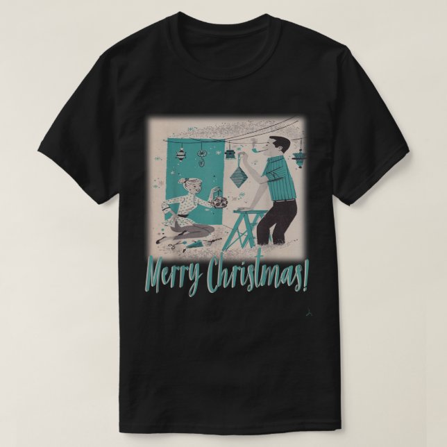 T-shirt MCM milieu du siècle moderne Noël Retro les années (Design devant)