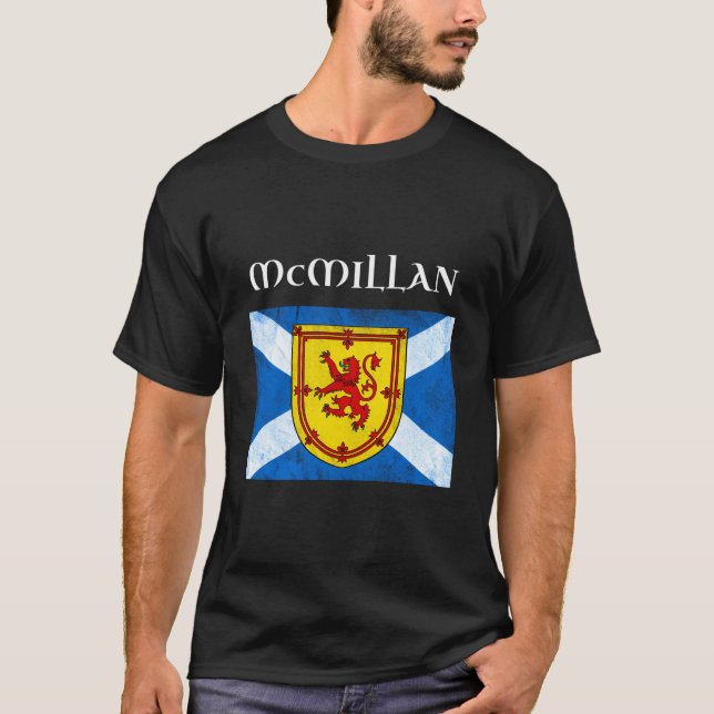 T-shirt Mcmillan Clan Scottish Name Scotland Flag (Devant)