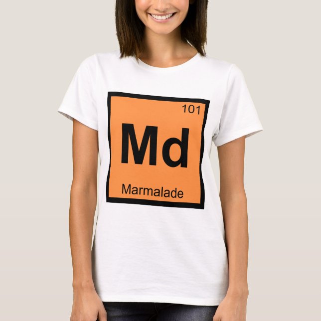 T-shirt Md - Symbole de table périodique de la chimie des  (Devant)