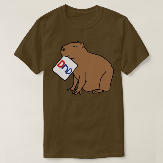 T-shirt MDN Capybara dit Ne pas déranger Je joue (Design devant)