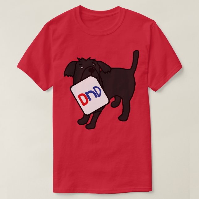 T-shirt MDN Chien dire Ne pas déranger Je joue (Design devant)
