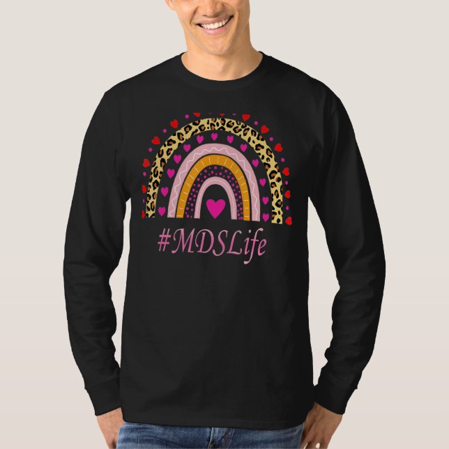T-shirt Mds Nurse Leopard Rainbow Nurse's Week (Devant)