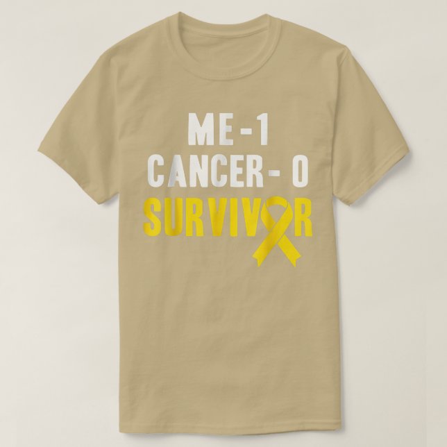 T-shirt Me 1 Cancer 0 - Cancer de l'enfance Survivor3136 (Design devant)