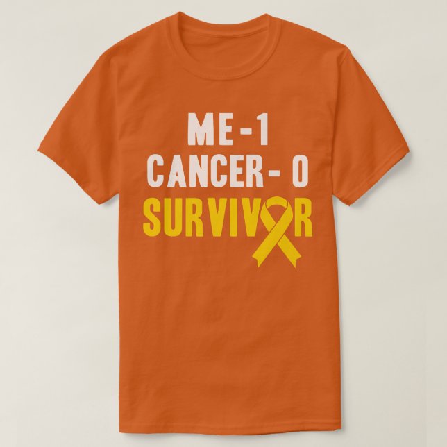 T-shirt Me 1 Cancer 0 - Enfance Cancer Survivant (Design devant)