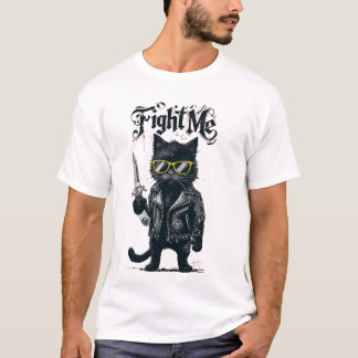T-shirt me battre chat