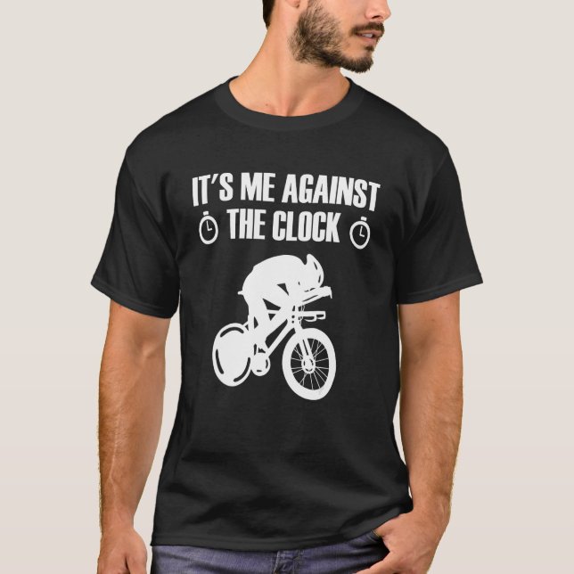 T-shirt Me Contre Le Vélo D'Essai De L'Horloge (Devant)
