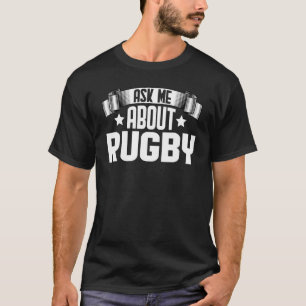 T-shirt Me Demander À Propos De Rugby Joueur De Rugby