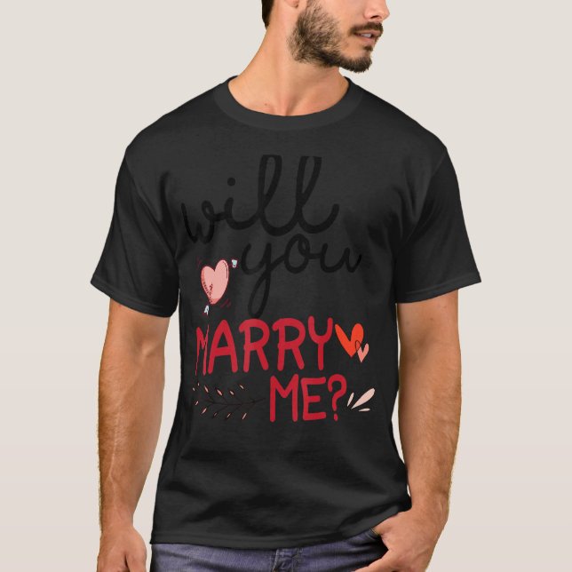 T-shirt Me Demanderas-Tu En Mariage Enterrement De Vie De  (Devant)