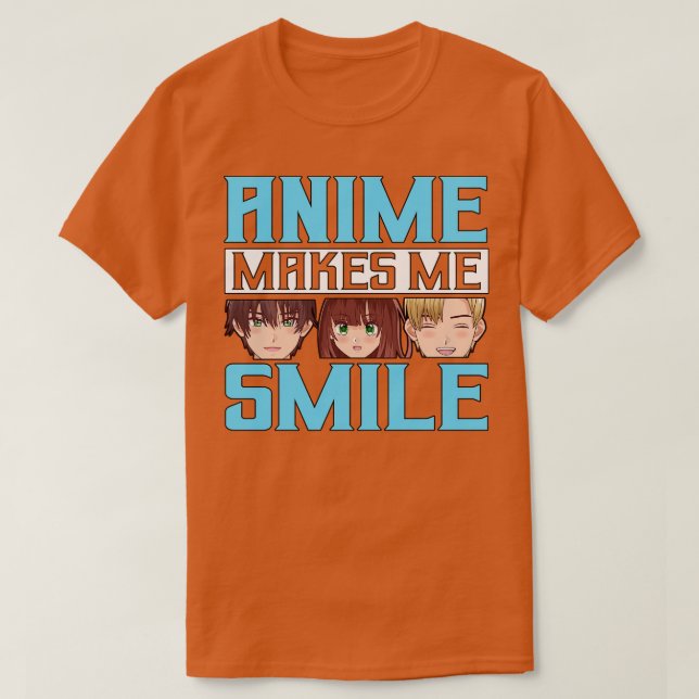 T-shirt Me Fait Sourire Merch Girl Otaku Cadeau (Design devant)