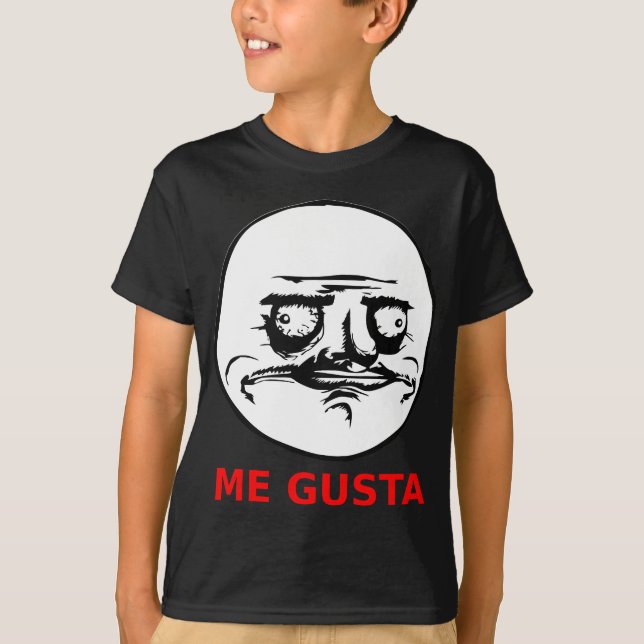 T-shirt Me Gusta Face avec texte (Devant)