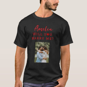 T-shirt Me marierez-vous Romantique Proposition Photo