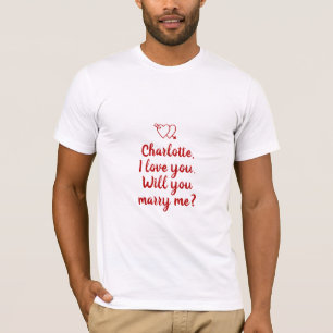 T-shirt Me marierez-vous une proposition de mariage sur co