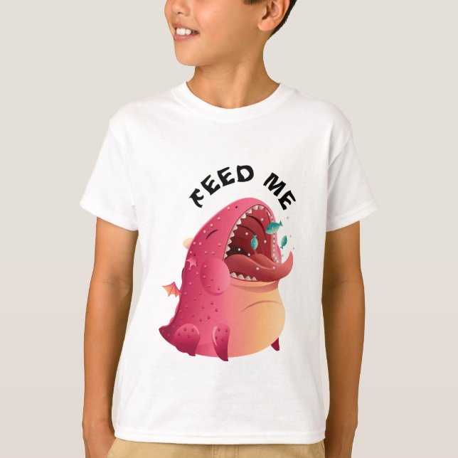 T-shirt Me nourrir Bébé Drôle Dragon (Devant)