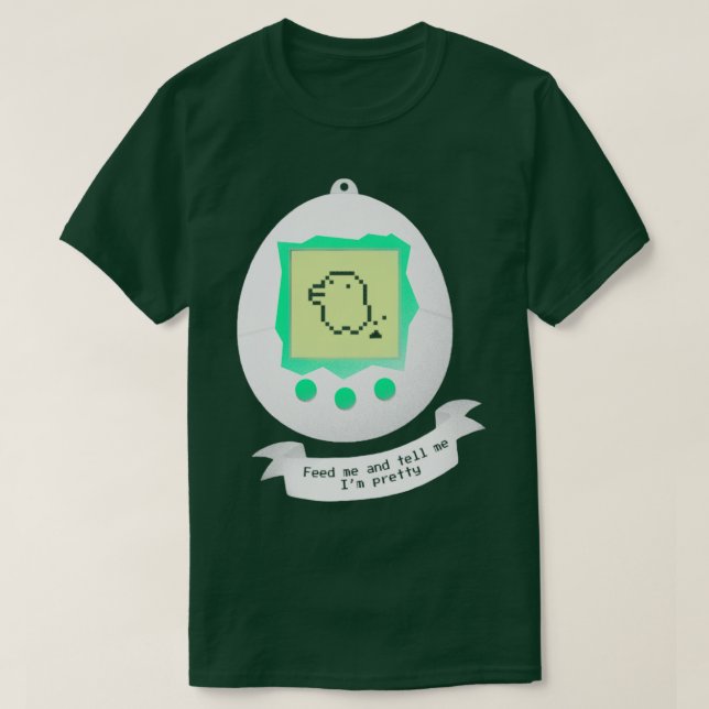 T-shirt Me nourrir Tamagotchi Virtual Pet Cute Creature (Design devant)