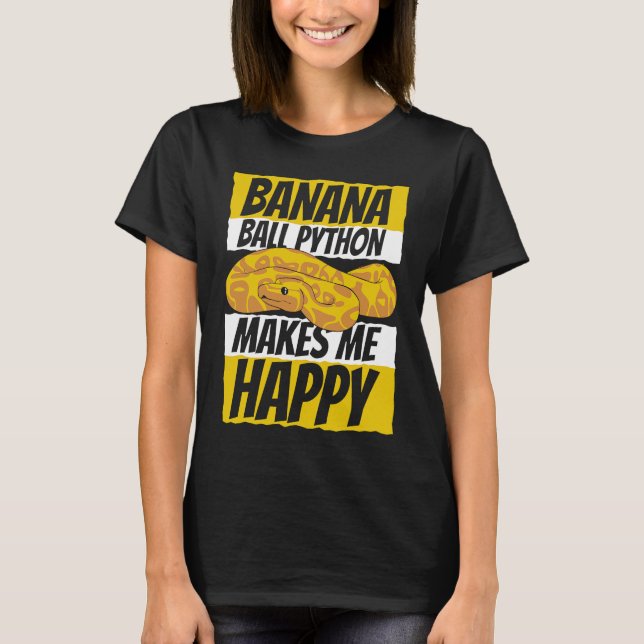 T-shirt Me Rend Heureux Pythonidae Propriétaire De Serpent (Devant)