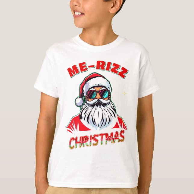 T-shirt  Me-Rizz Christmas gen Alpha meme funny (Devant)